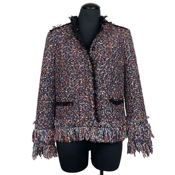 Ann Taylor NWT Tweed Fringe Jacket - Women’s S - Picture 1 of 10